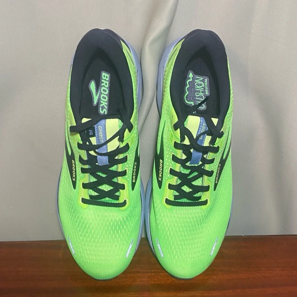Brooks Ghost 14 Green Running Shoes Men's Size 9.5 M - Picture 6 of 7